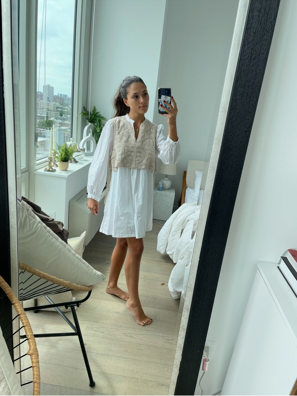 Zara Dress with Crochet Vest - Picture 1 of 7